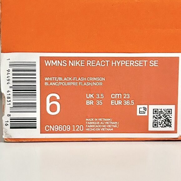 Nike Wmns React HyperSet SE “Crimson Jade” Sample Women’s Size 6 Volleyball Shoe - Picture 9 of 9